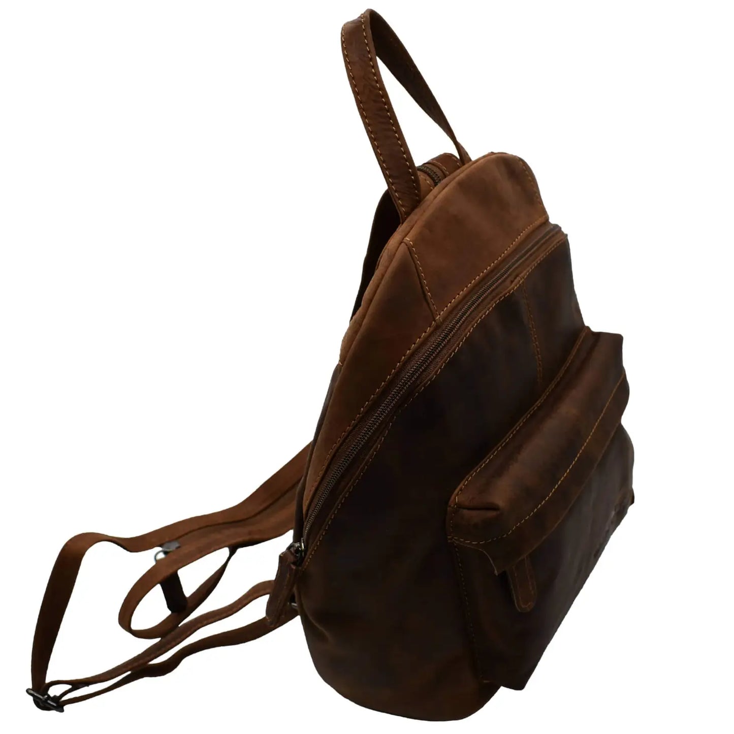 Leo Small Leather Rucksack Backpack