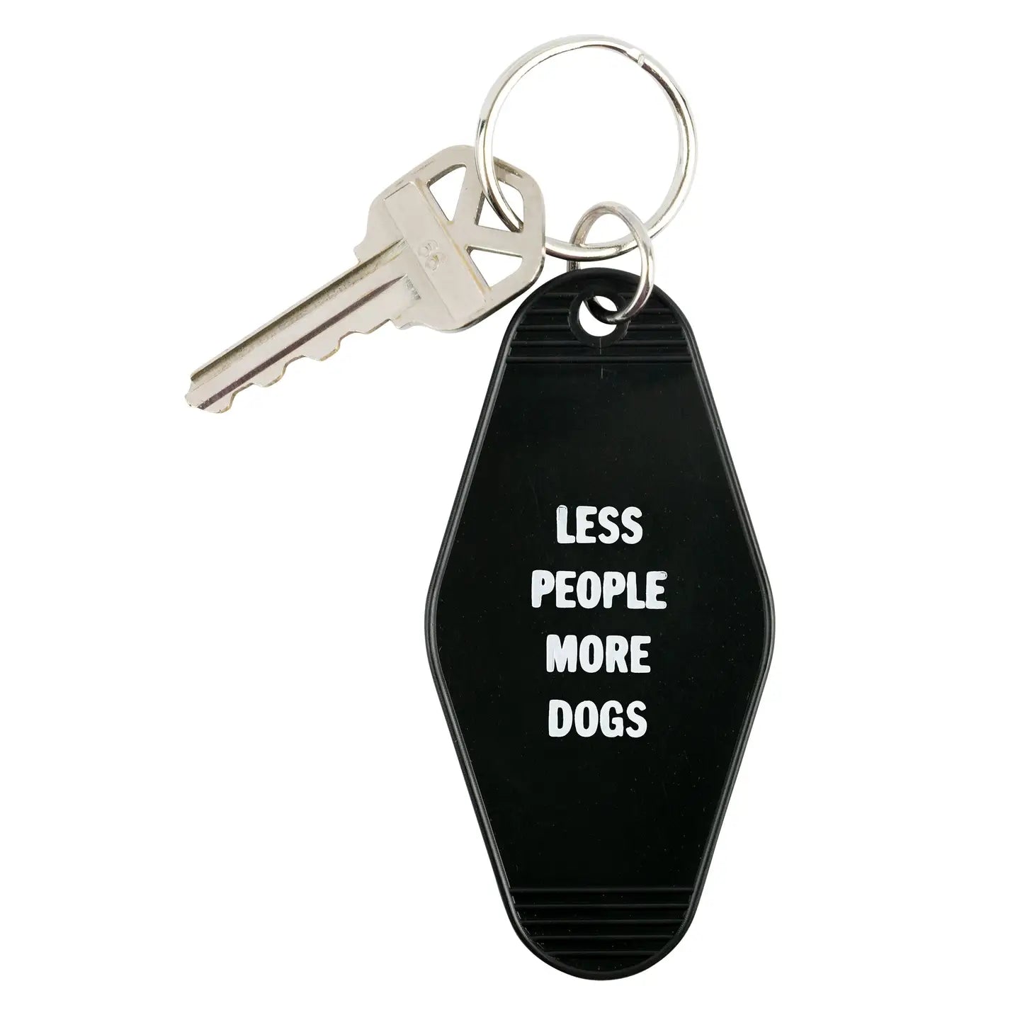 Less People More Dogs Keychain