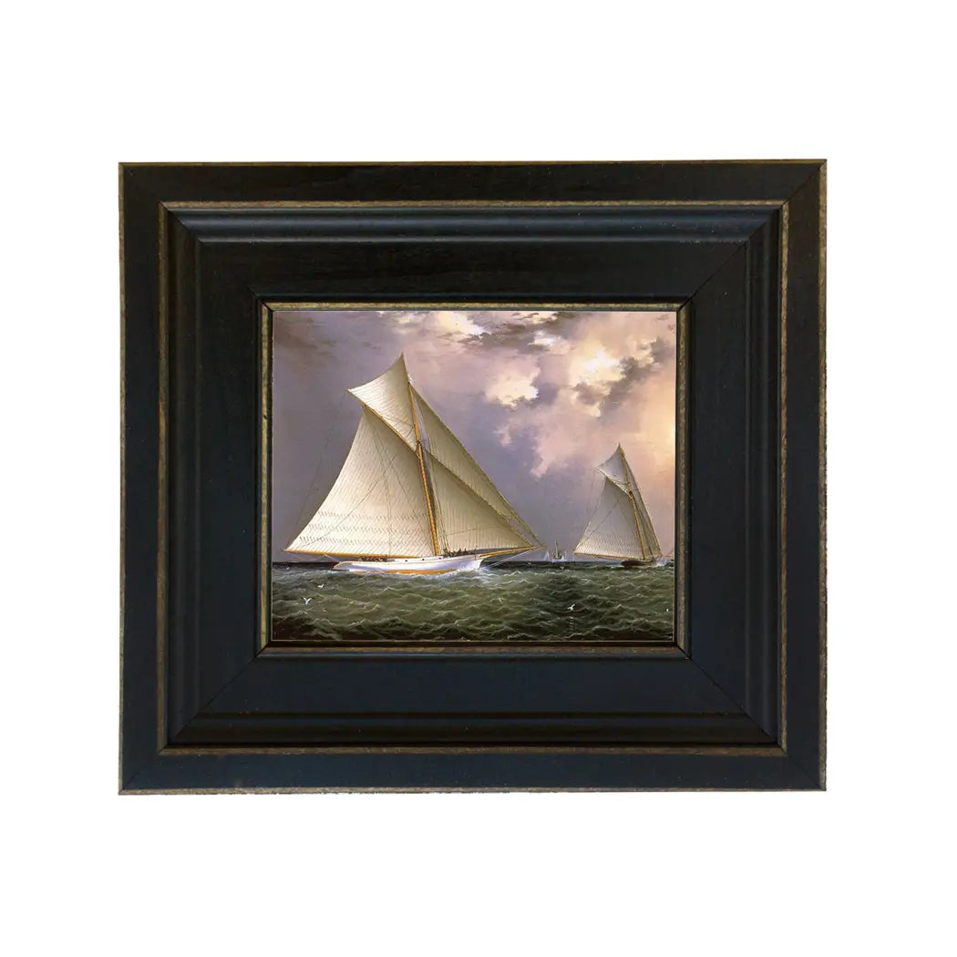 Mischief and Gracie 1871 Framed Painting Print on Canvas