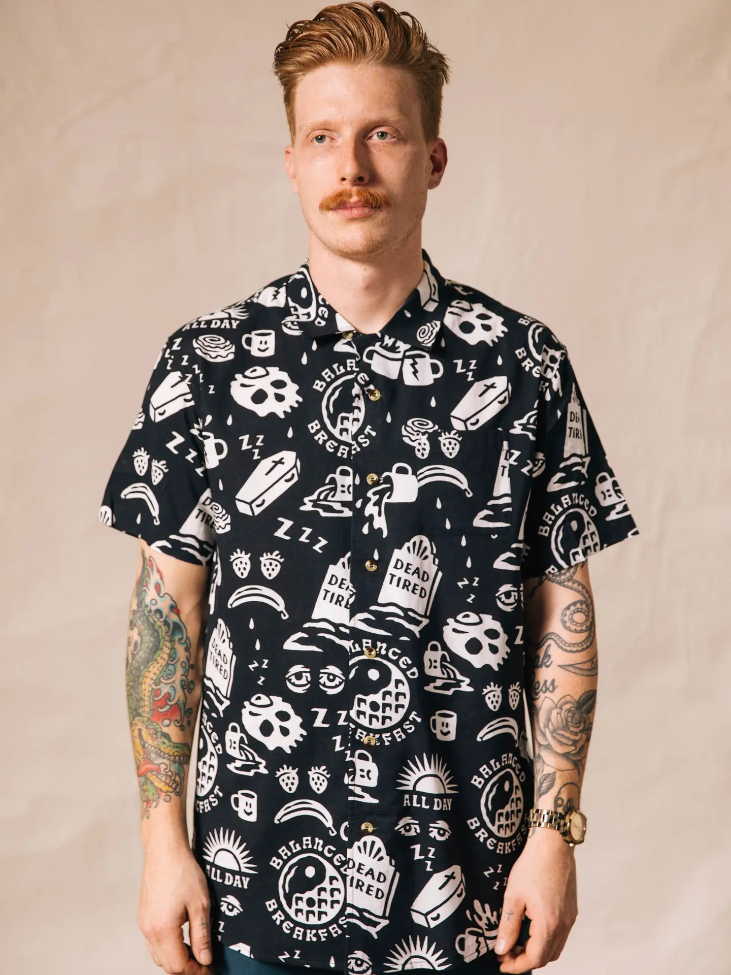 Dead Tired Coffee Casual Button Down Shirt