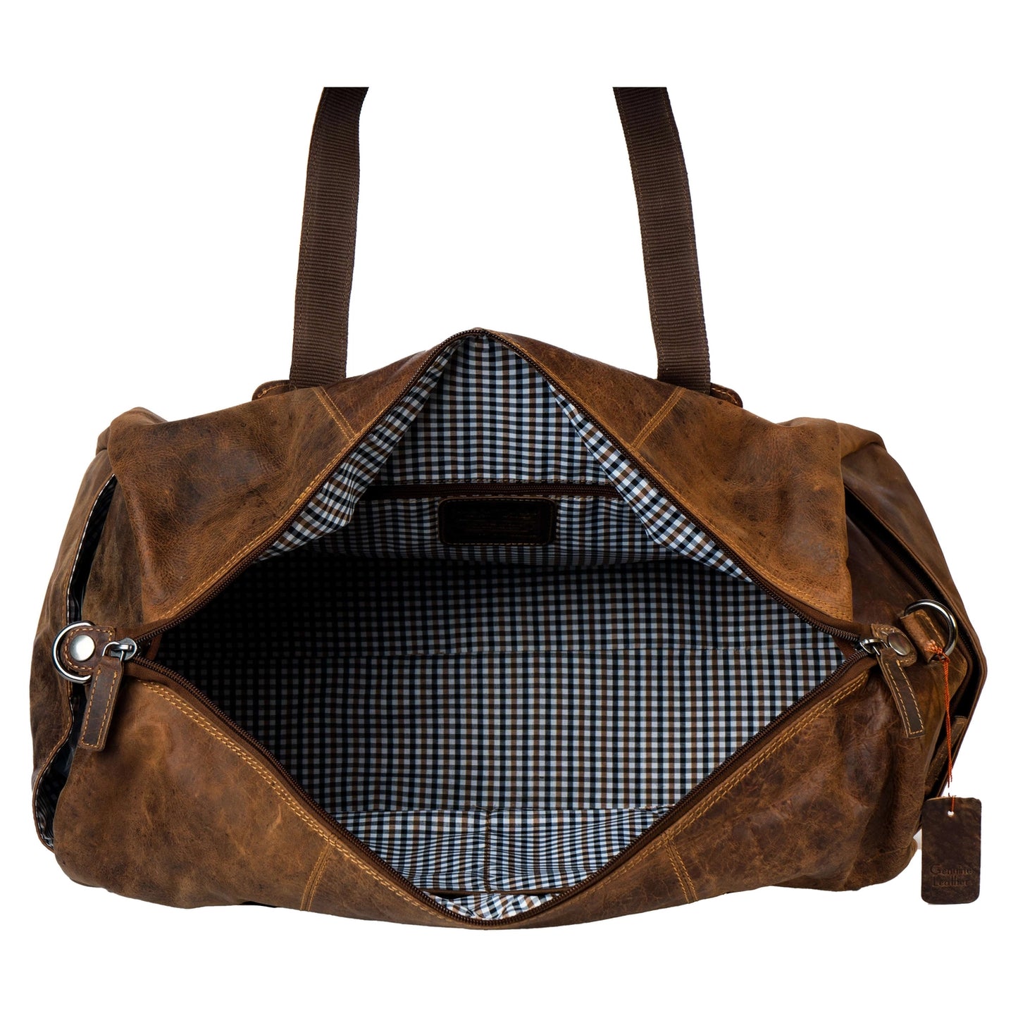 Leather Overnight Duffle Bag Munich