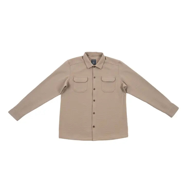 Textured Jacquard Shirt Jacket