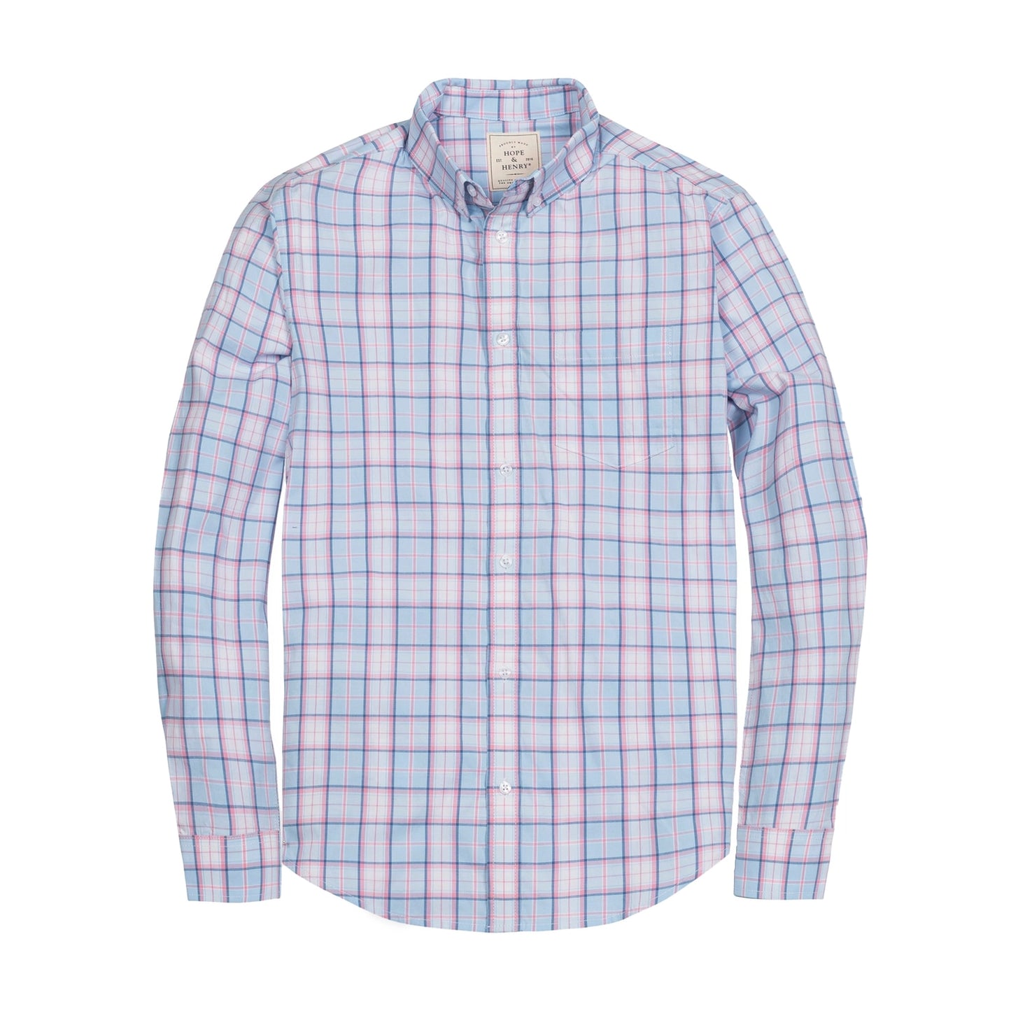 Organic Poplin Stretch Button Down Shirt
