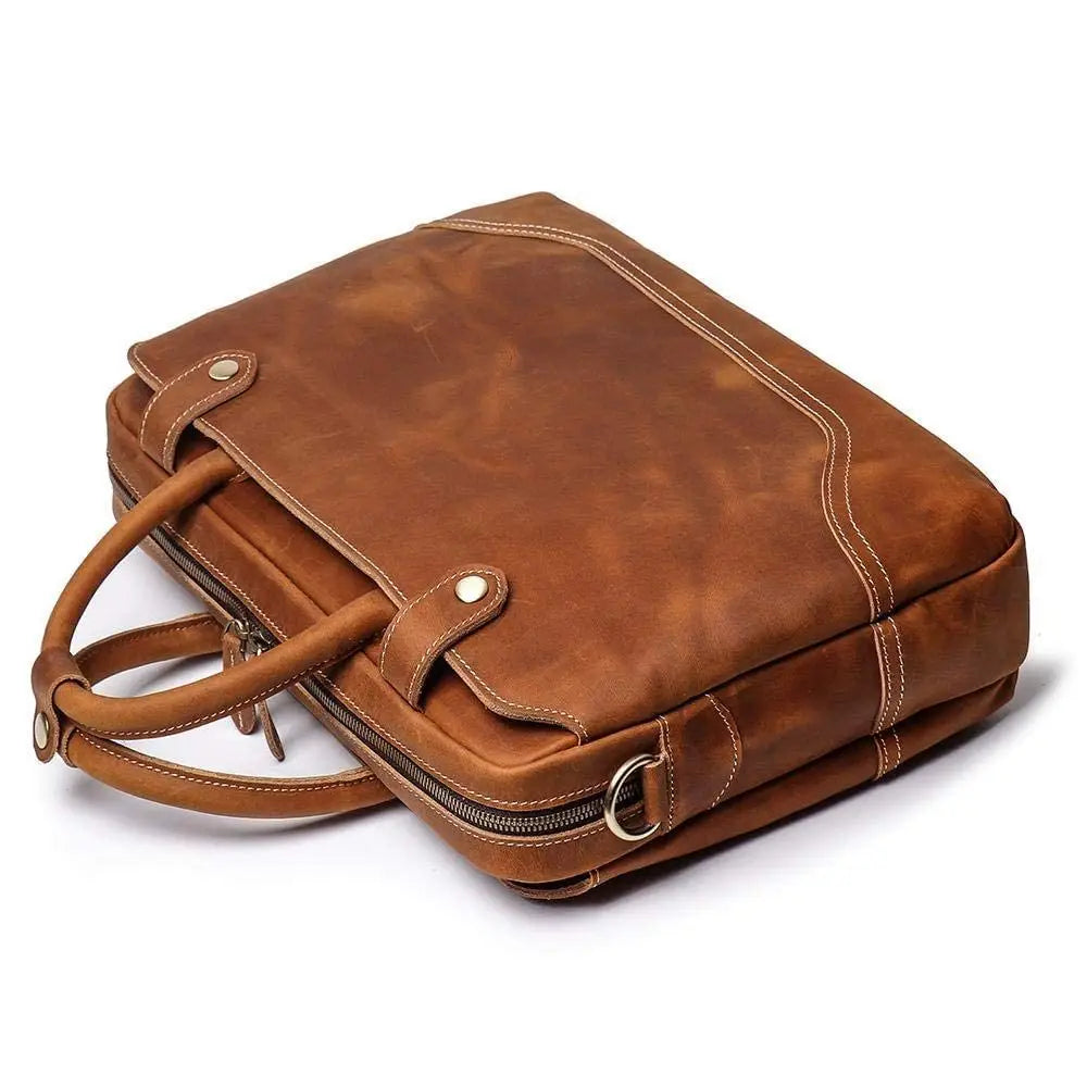 Leather Messenger Bag and Laptop Case