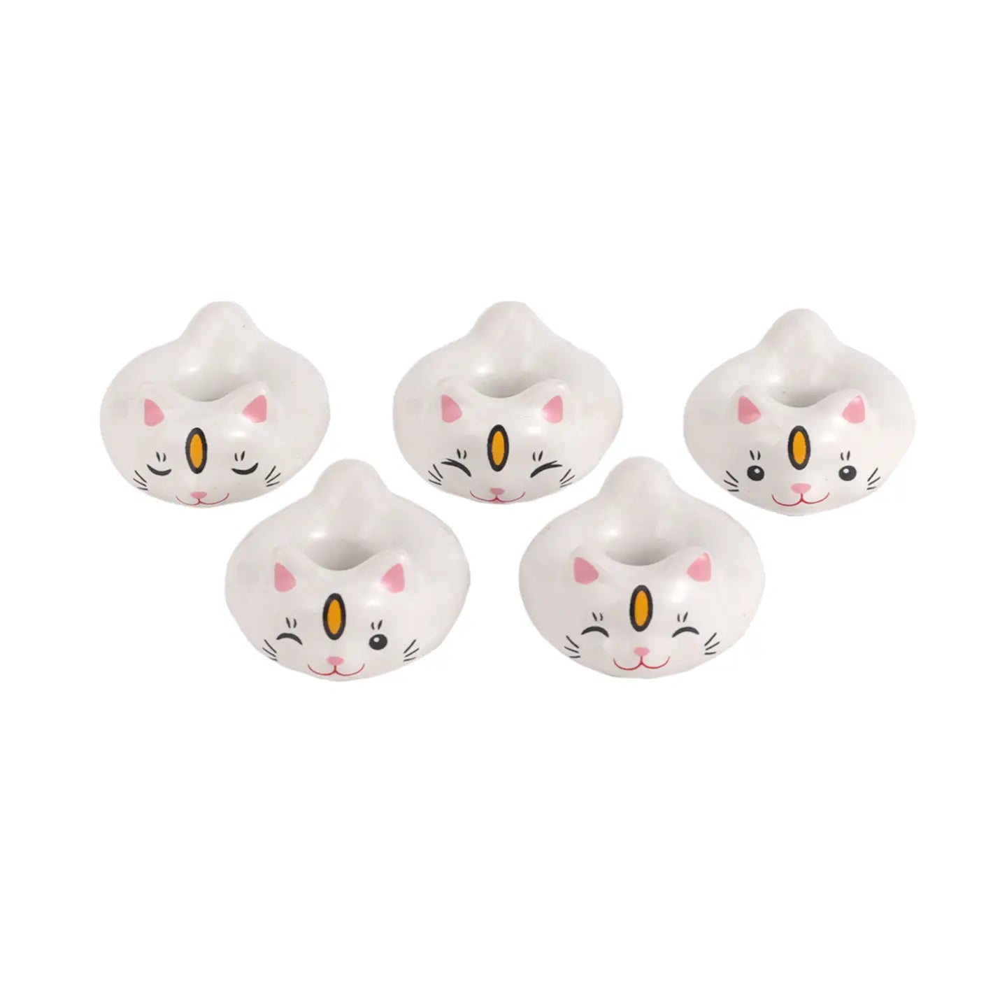 Lucky Cat Chopstick Rest Ring Set
