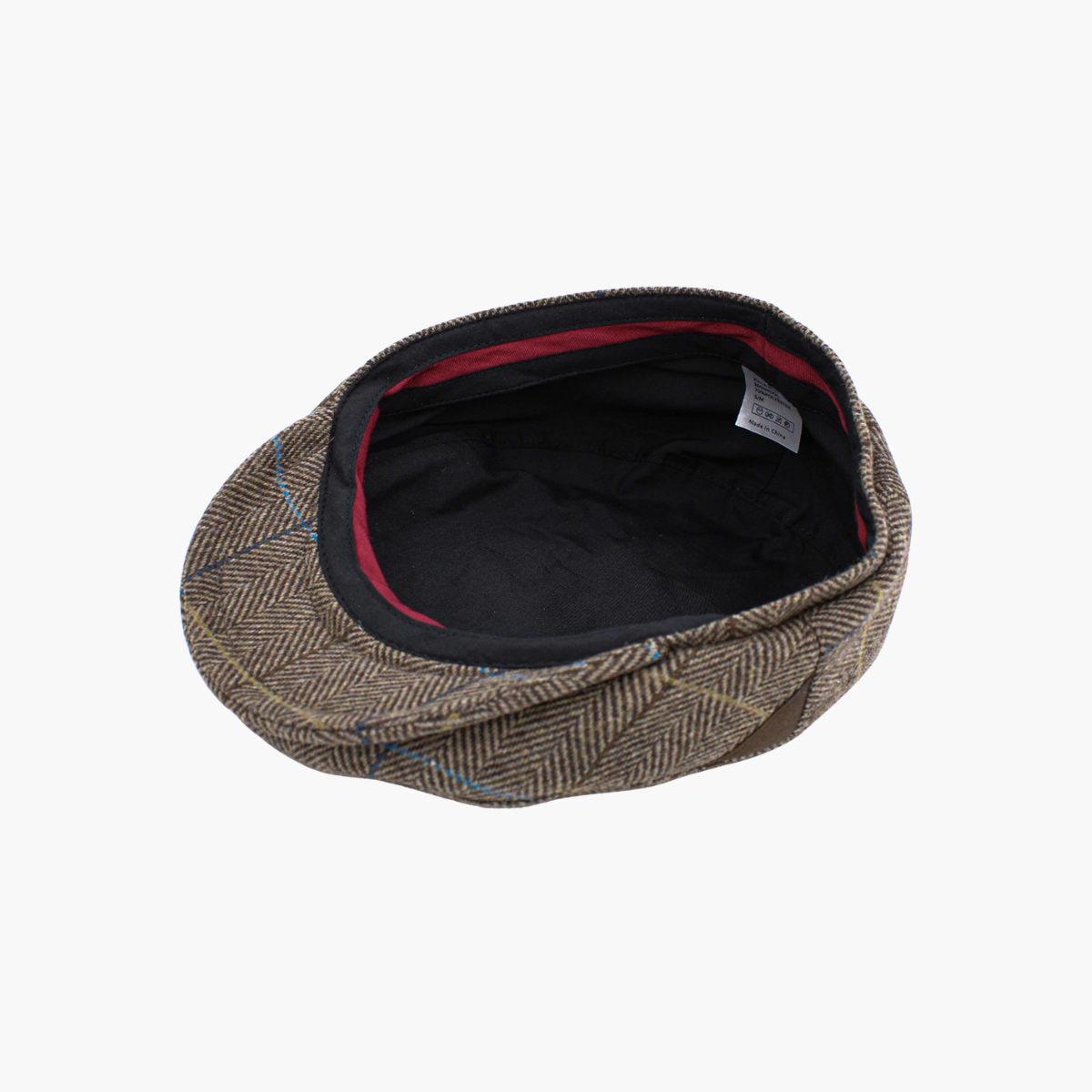 Plaid Wool Blend Flat Cap