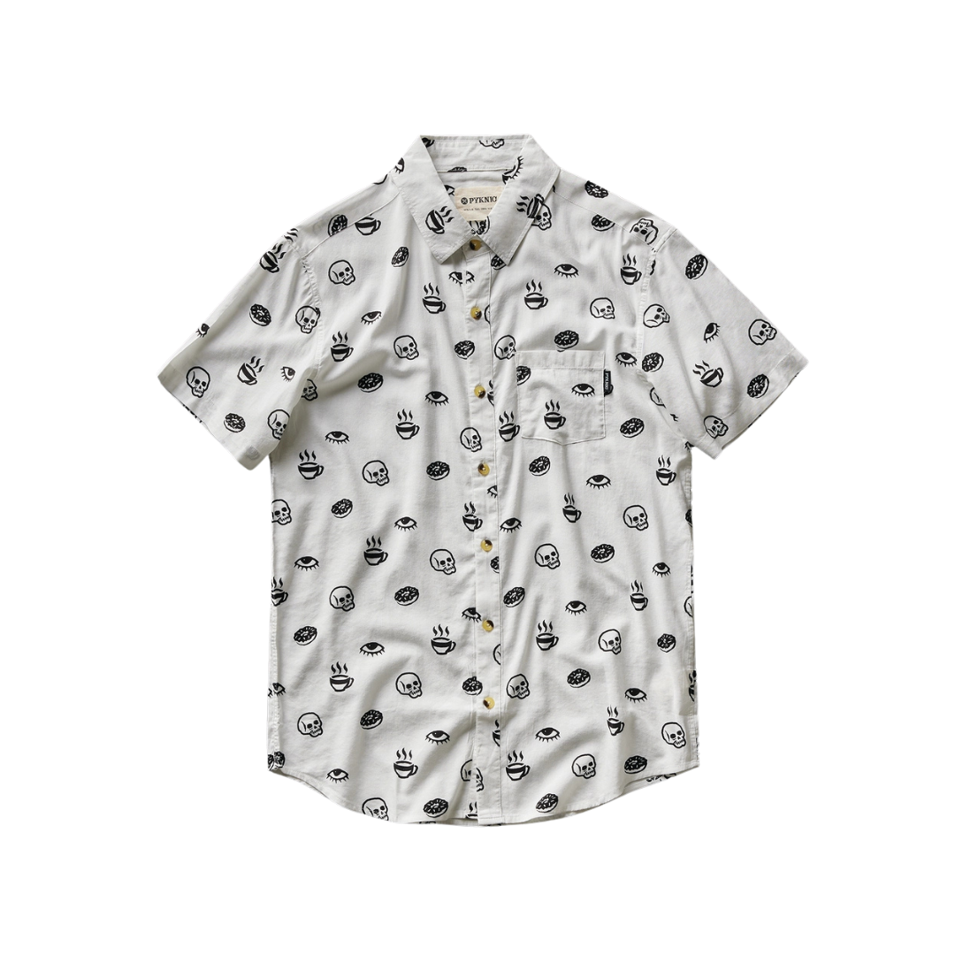 Morning Glory Coffee & Donut Button-Down