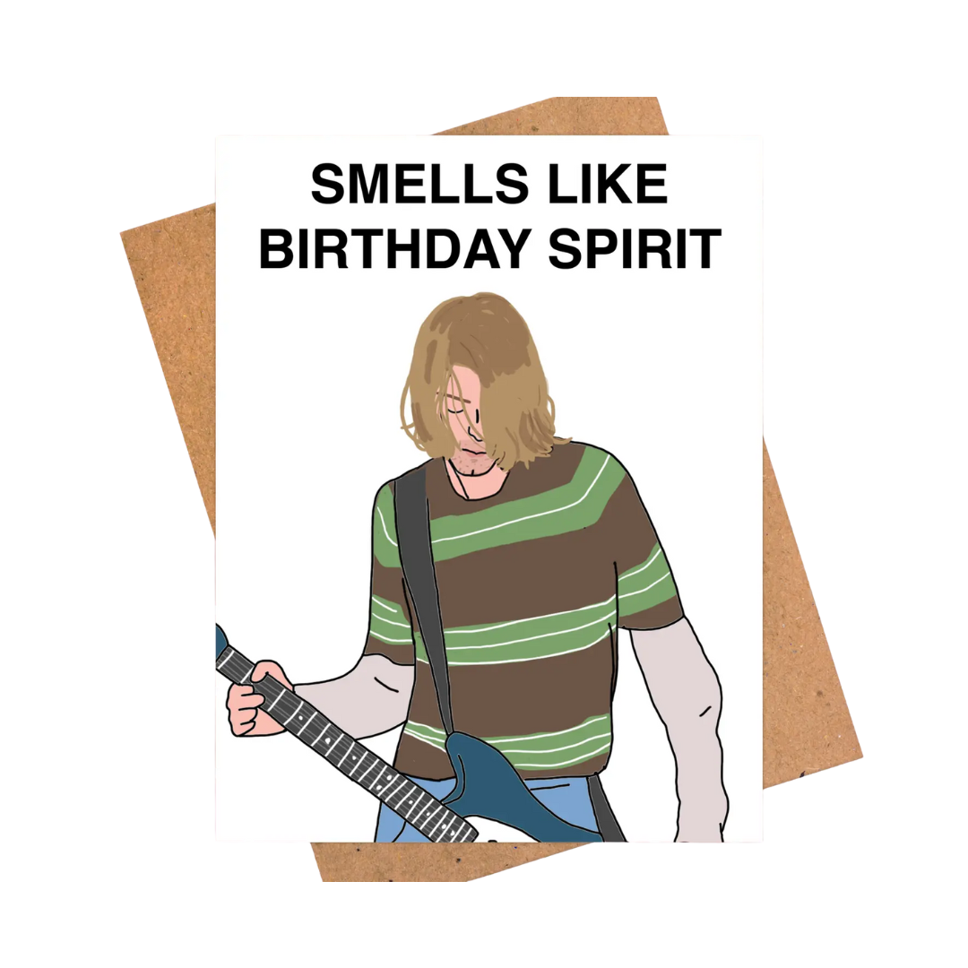 Kurt Cobain Birthday Card, Nirvana Birthday Card