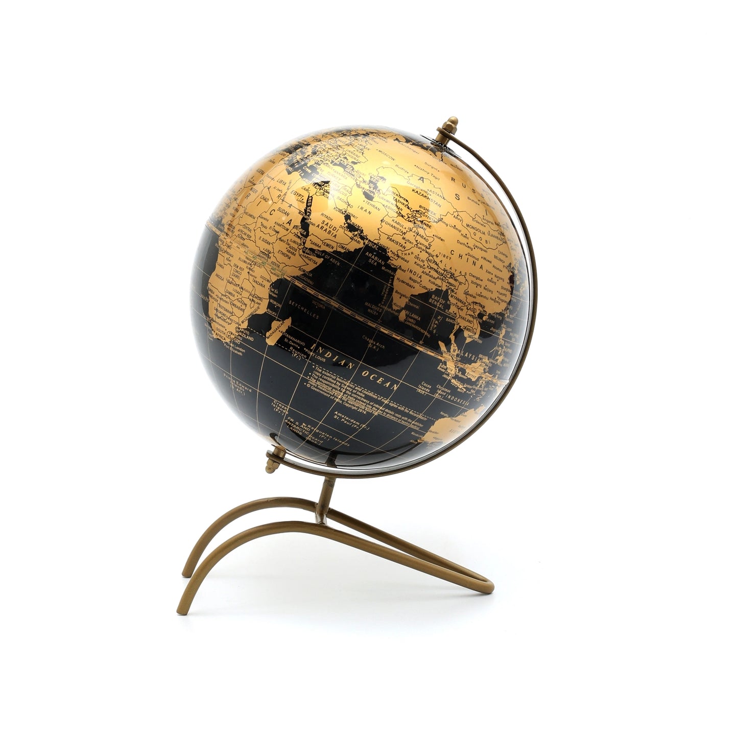Tabletop Decorative Globe On Metal V Stand