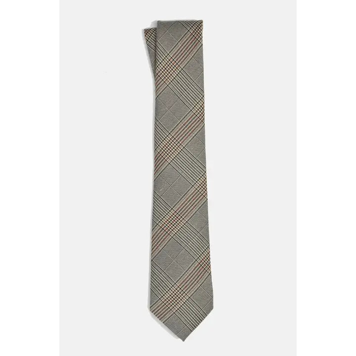 Brown Glen Plaid Tie