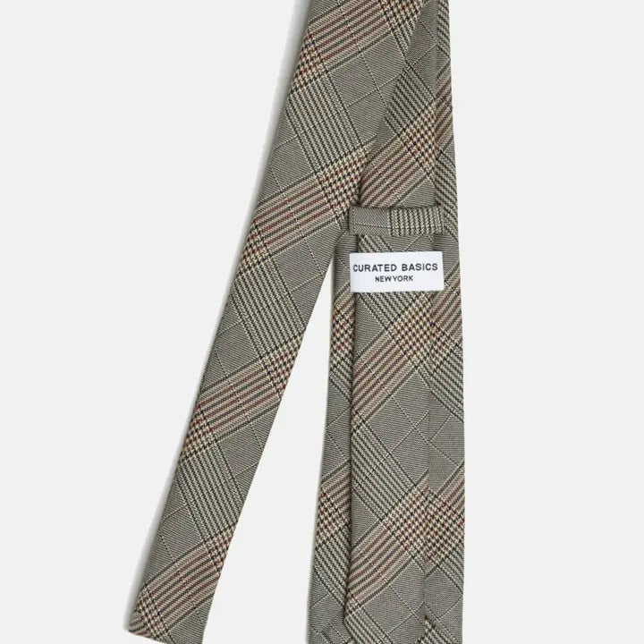 Brown Glen Plaid Tie