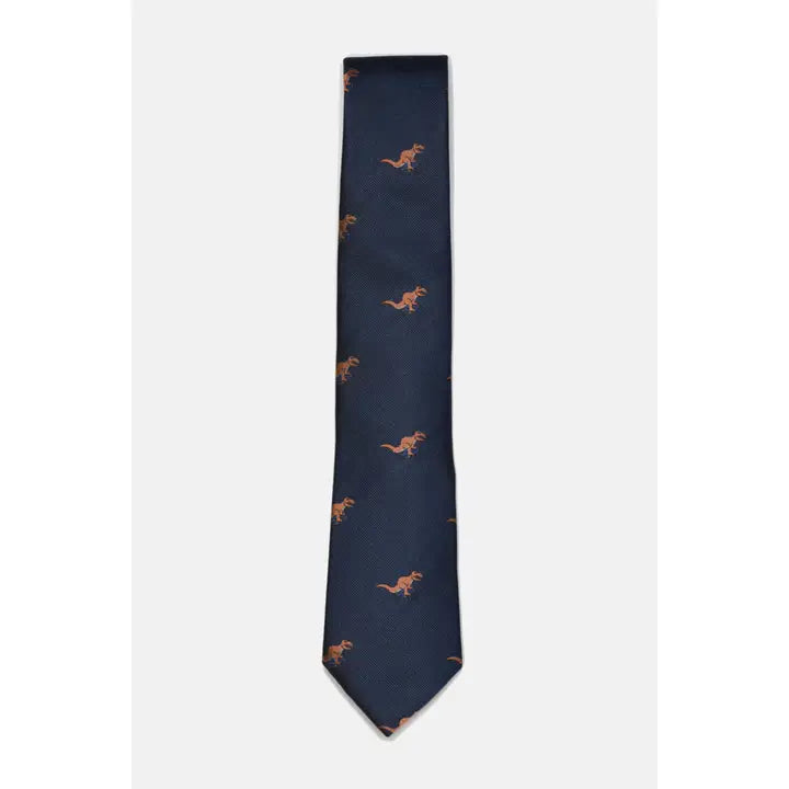 100% Silk T-Rex On A Bike Tie