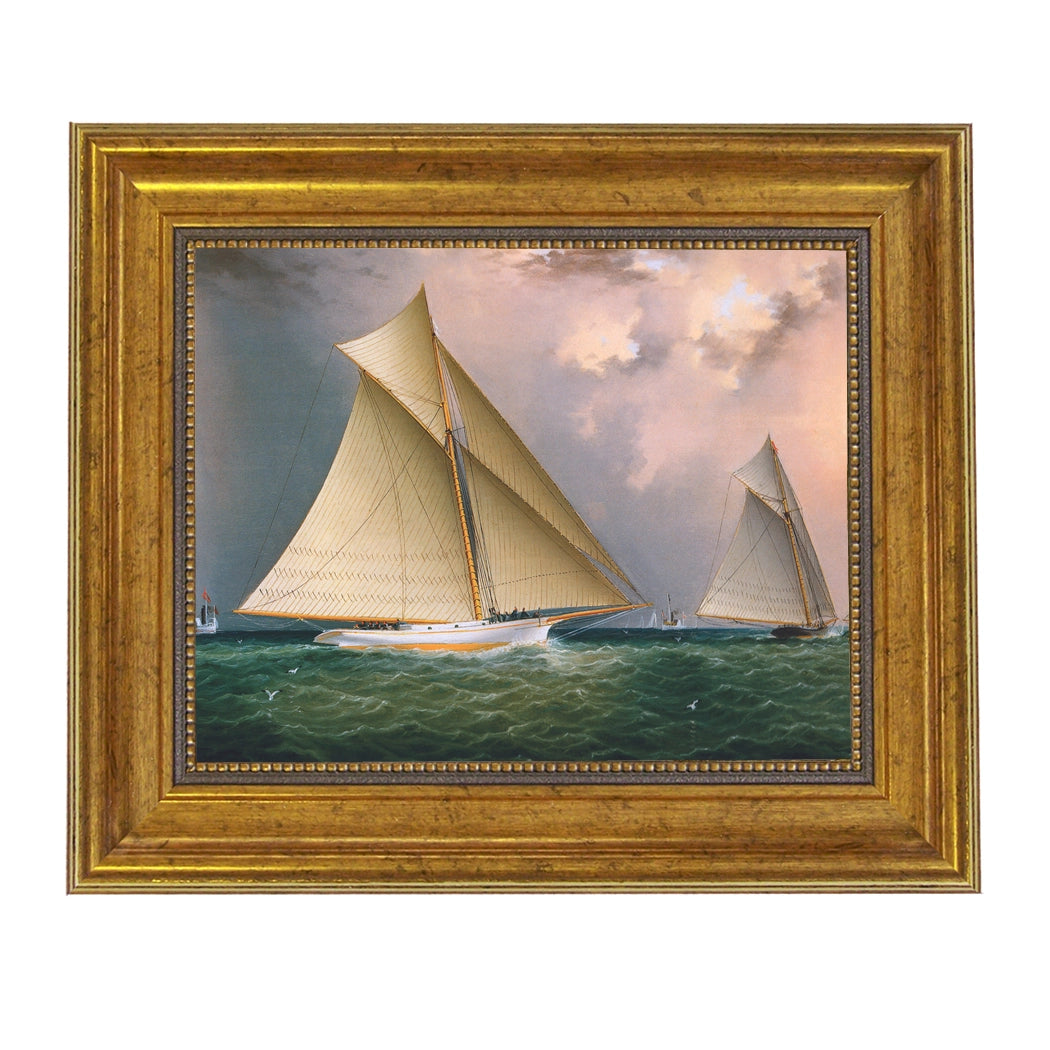 Mischief and Gracie 1871 Framed Painting Print On Canvas