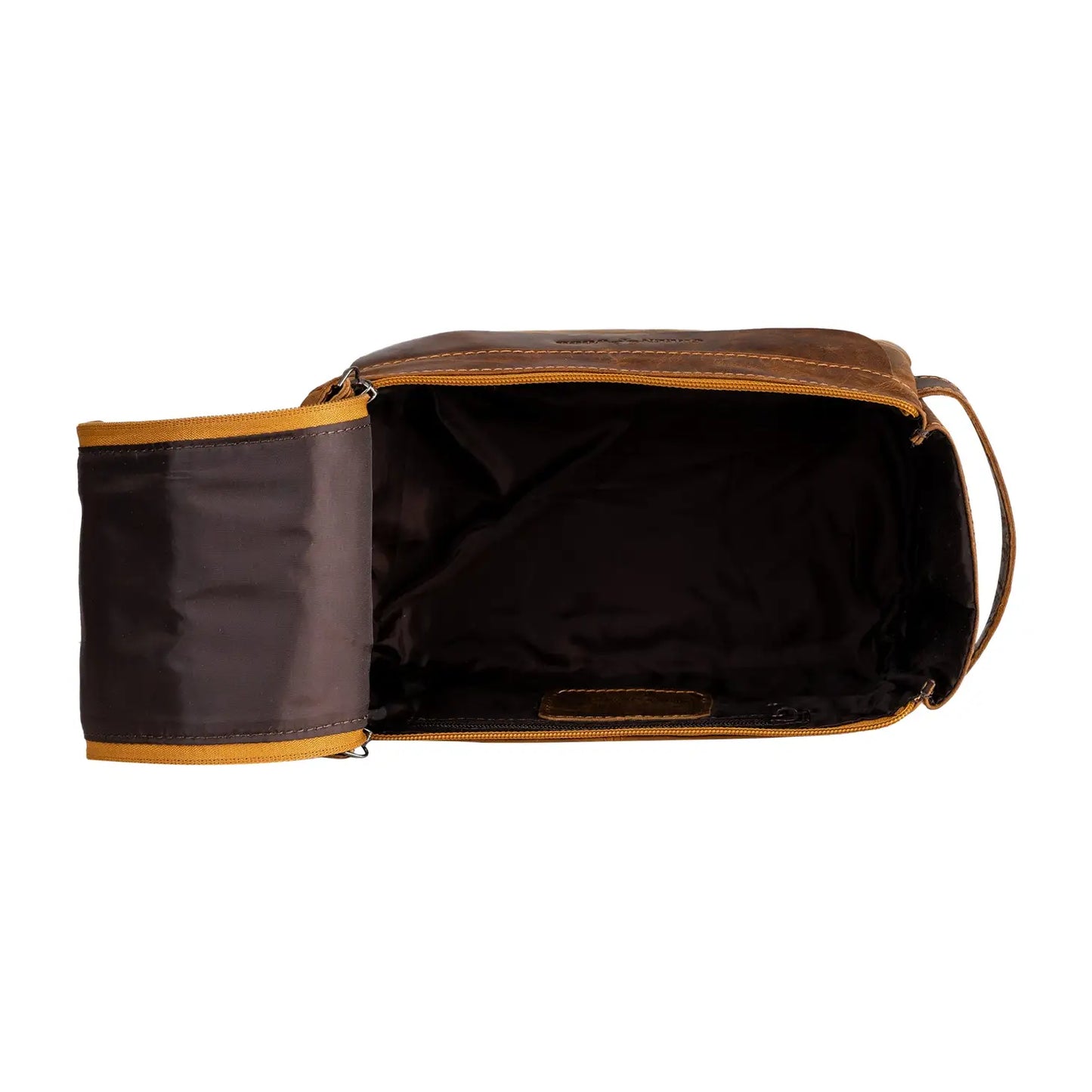 Darwin Leather Travel Wash Bag