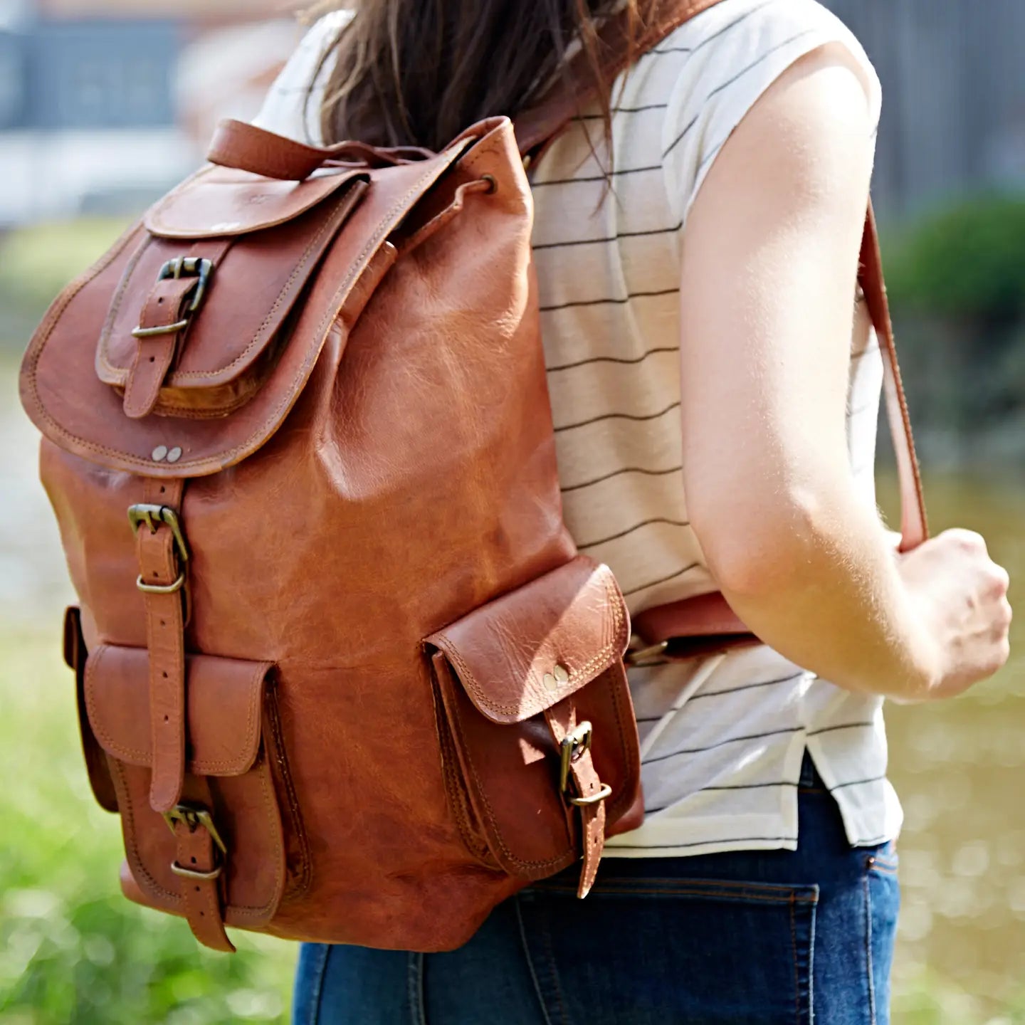Vintage Leather Backpack