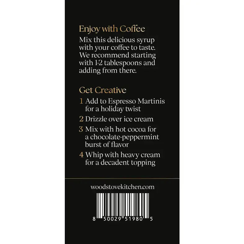 Peppermint Mocha Coffee & Cocktail Syrup, 16 Fl oz