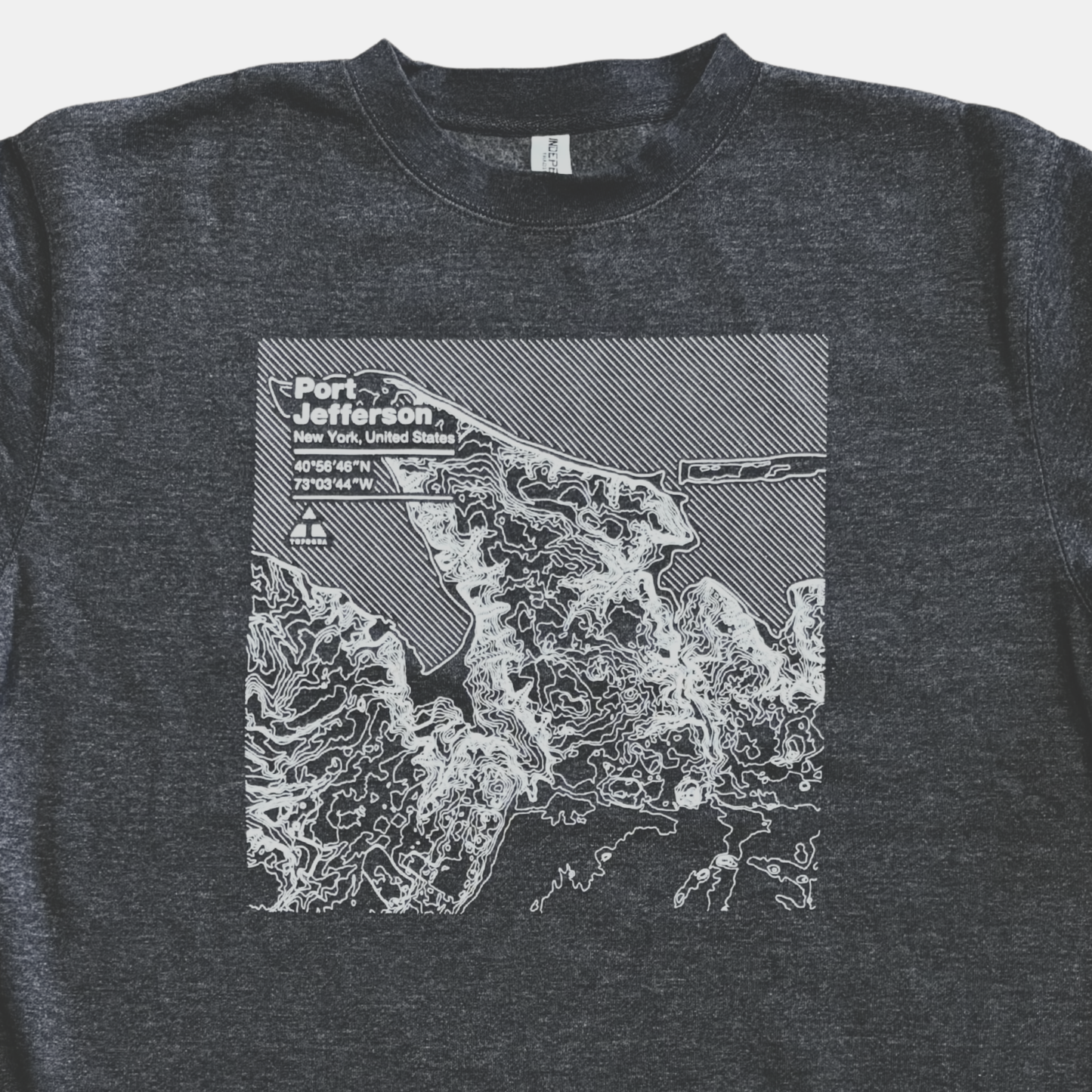 Port Jeff Topographic Crewneck