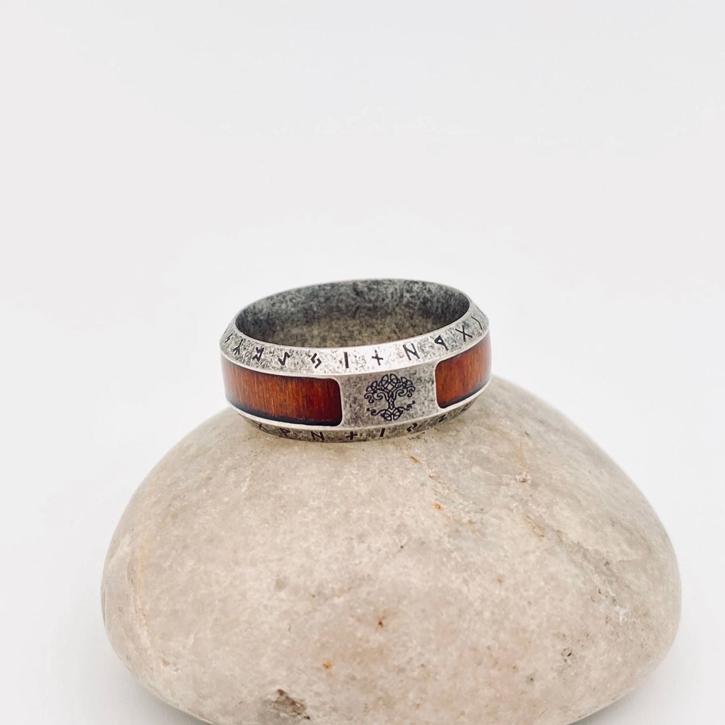 Tree of Life Rune Stainless Steel Ring