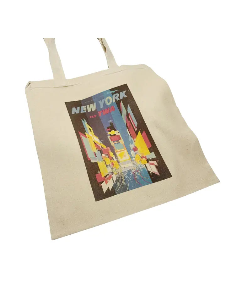 Vintage Poster Manhattan Times Square Tote