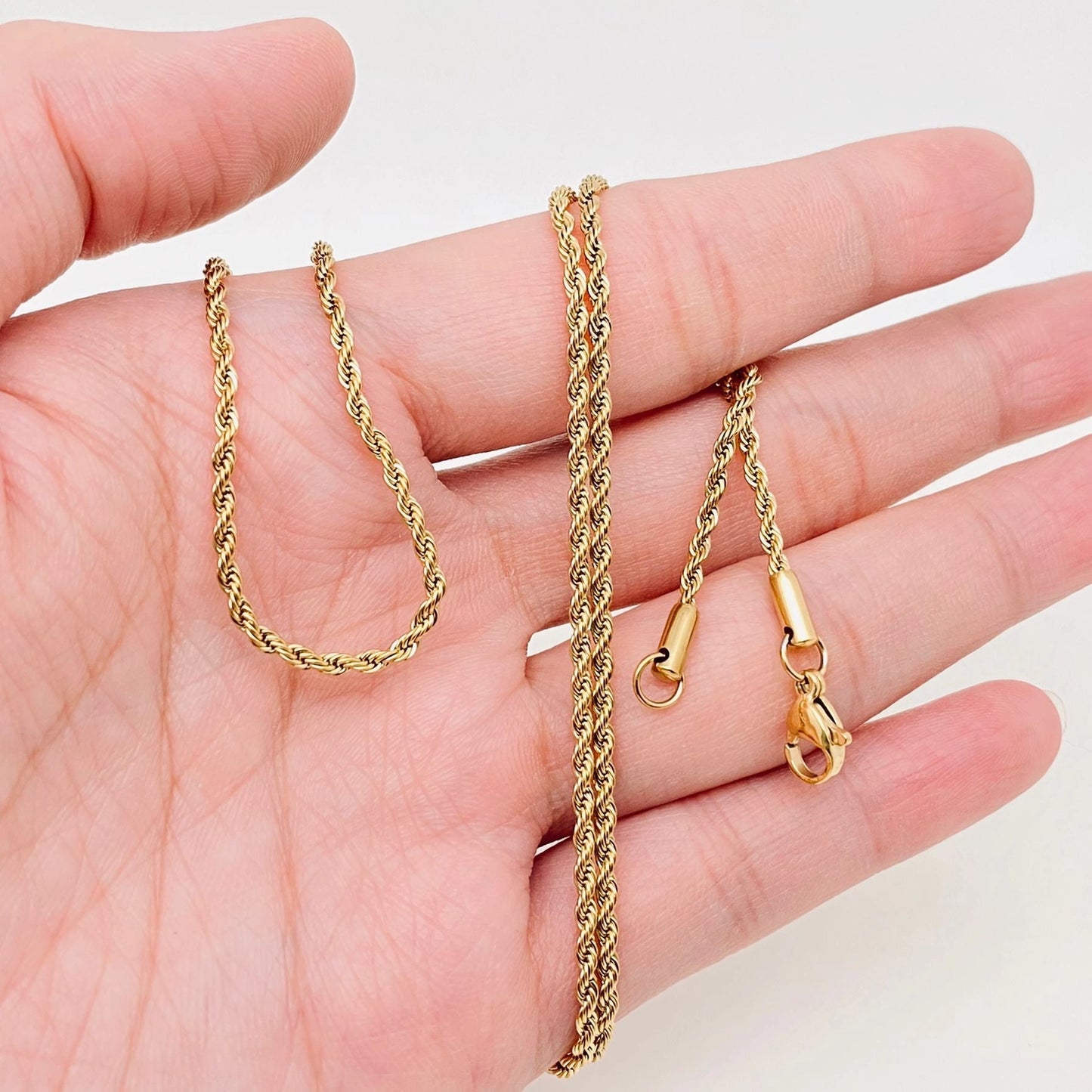 18k Gold Plated Stainless Steel Twist Chain