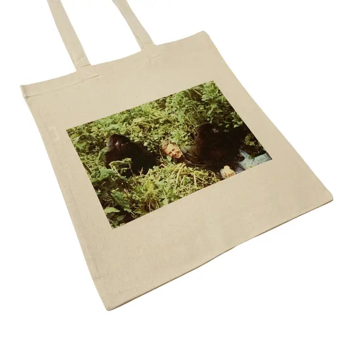 David Attenborough with Mountain Gorillas Tote Bag