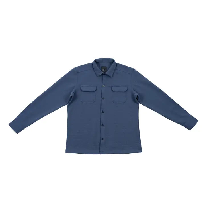 Textured Jacquard Shirt Jacket
