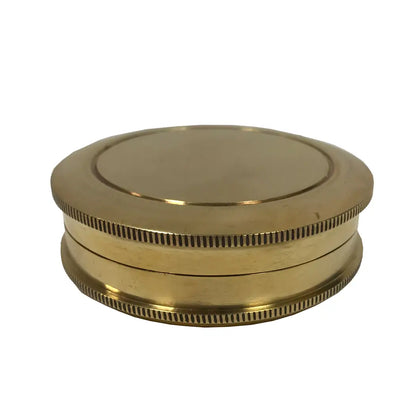 2-1/4" Solid Polished Brass Pocket Compass with Screw-On Lid