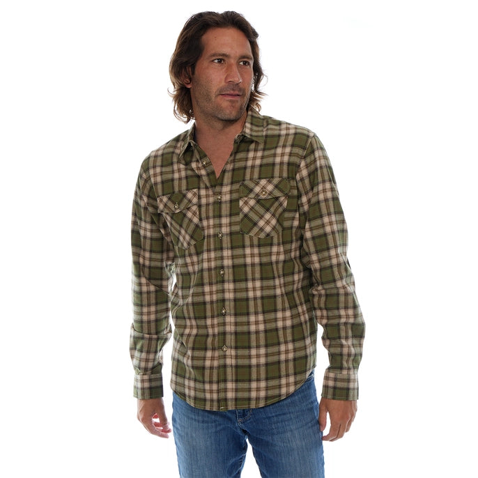 Long-Sleeved Plaid Flannel