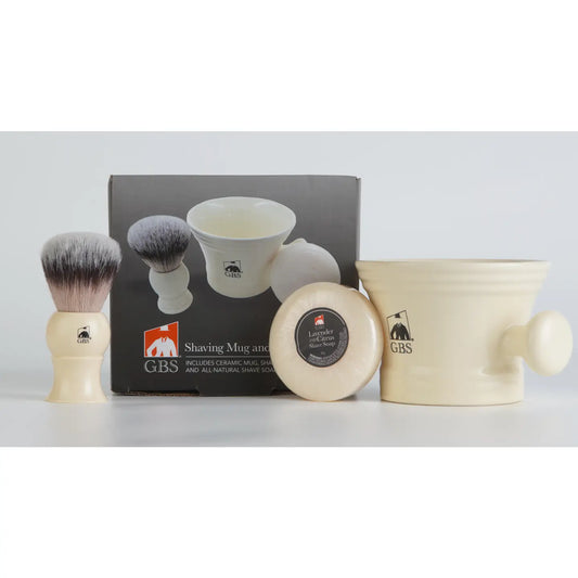3 Piece Mug, Brush and Shaving Soap Set