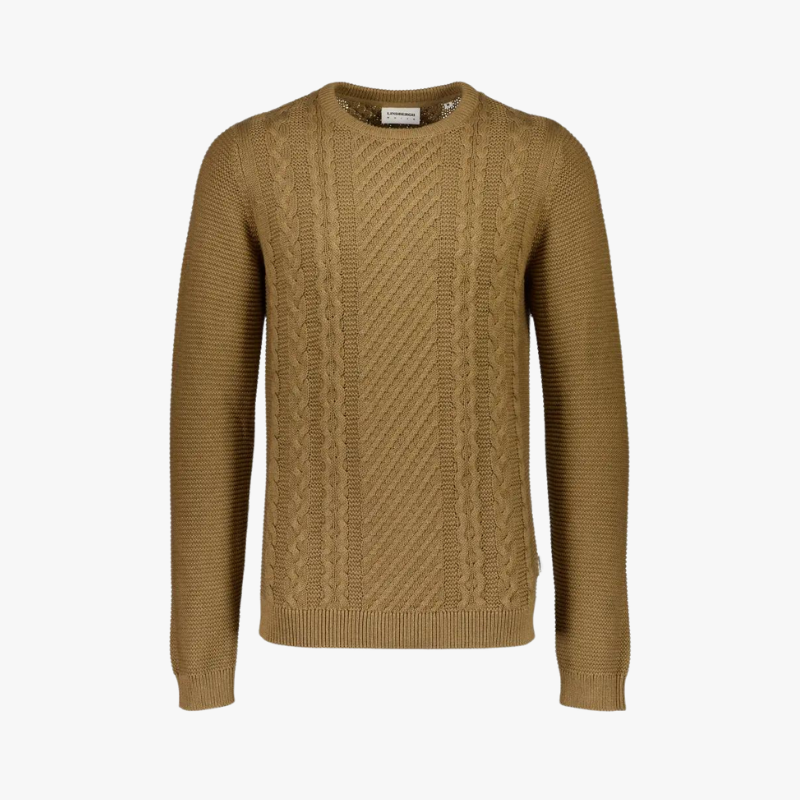 Camel Cable Knit Sweater