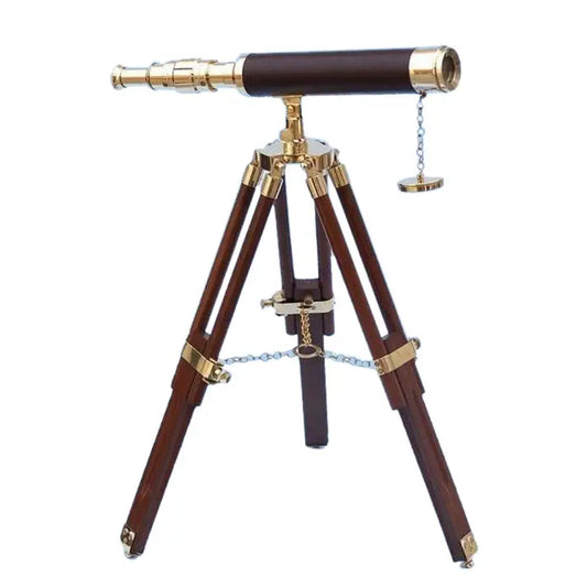 30" Brass and Leather Harbormaster Telescope