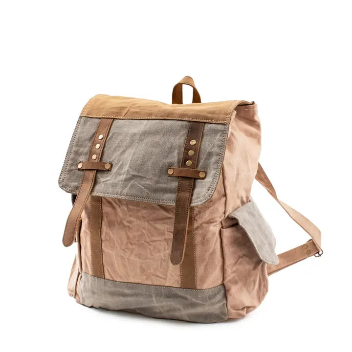 Cream Canvas Backpack