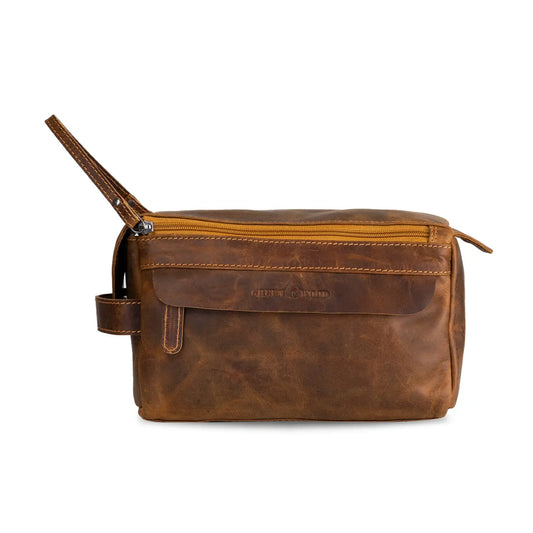 Darwin Leather Travel Wash Bag