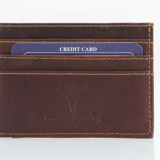 American Bison Leather Card Case
