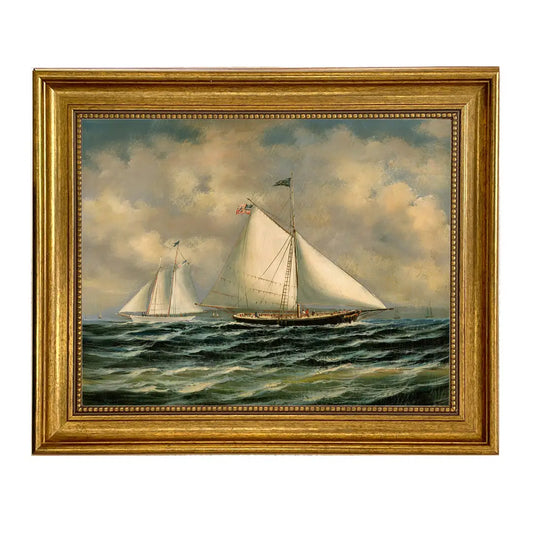 Sloop Maria Racing the America Vintage Painting Print