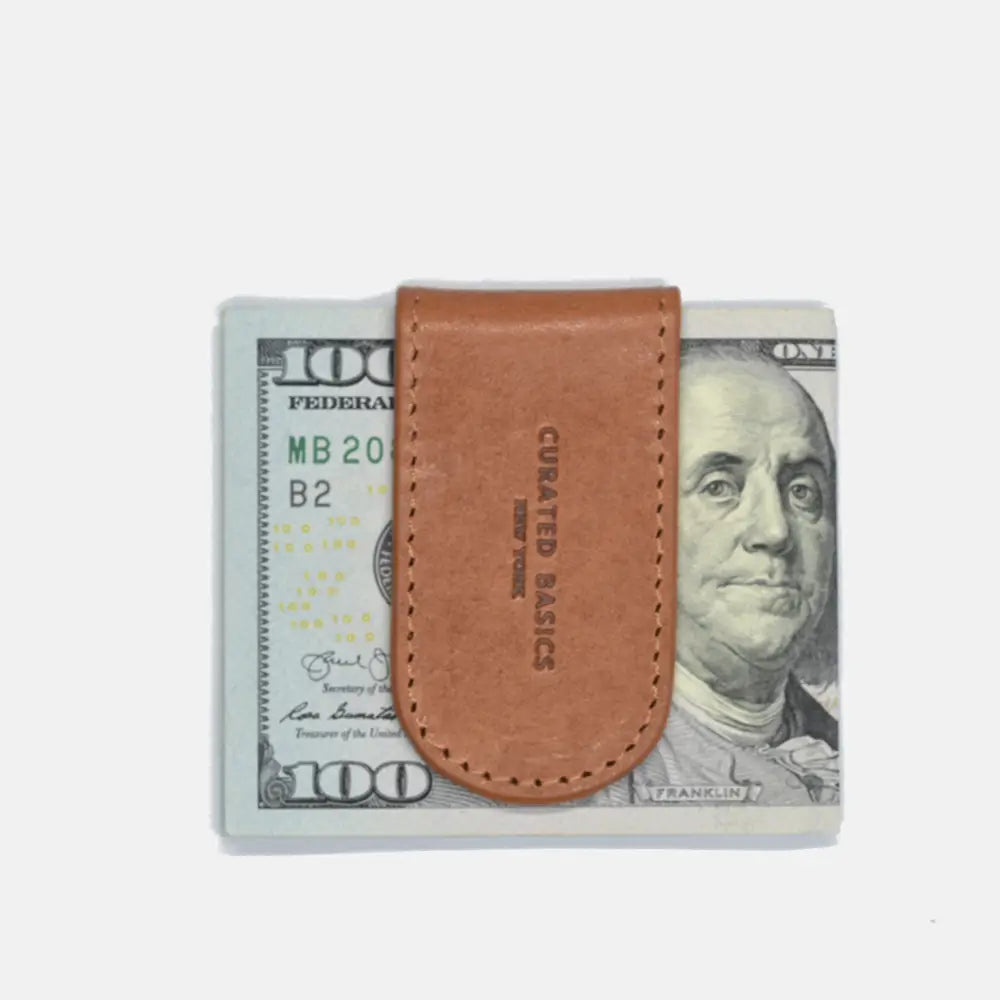 Magnetic Leather Money Clip