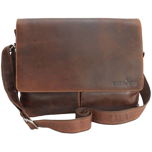 Leather Shoulder Laptop Bag Gent