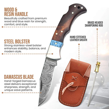 Wood & Resin Handle Pocket Knife