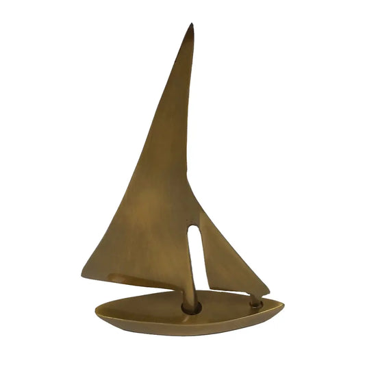 Antiqued Brass Sail Boat Paperweight