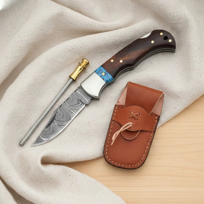 Wood & Resin Handle Pocket Knife