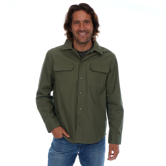 Hassan Cotton Herringbone Work Shirt