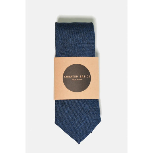 Navy Linen Tie