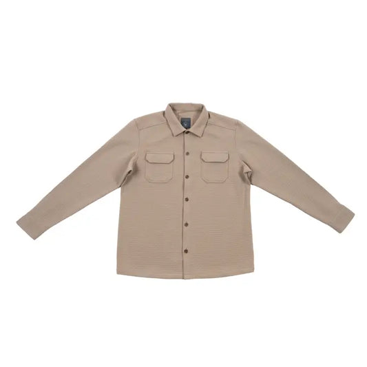 Textured Jacquard Shirt Jacket