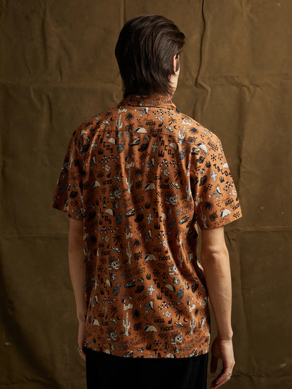 Raise Hell Eat Tacos Casual Button-Up Shirt