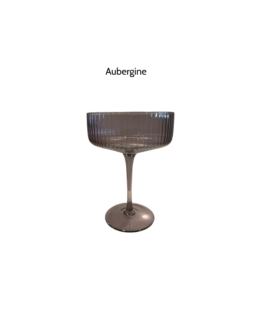 Vintage Ribbed Coupe Glass