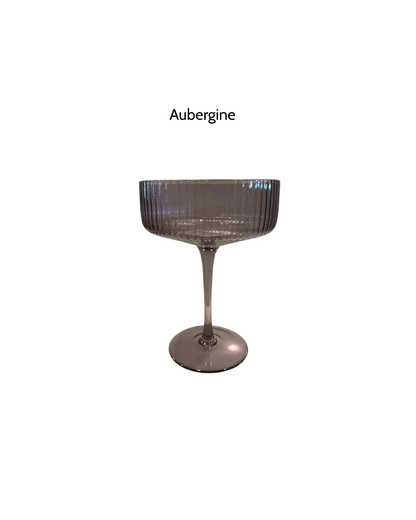 Vintage Ribbed Coupe Glass