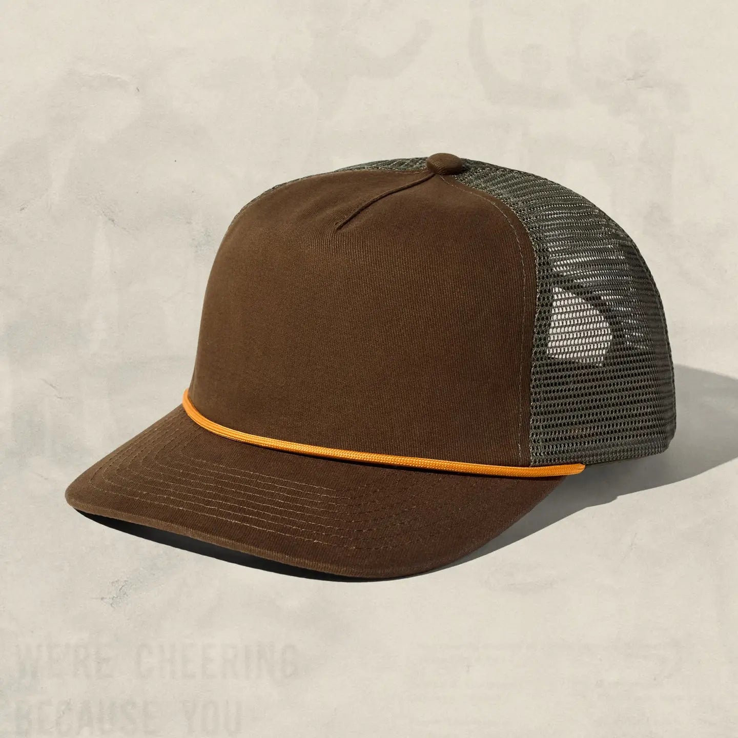 Brushed Cotton Rope Trucker Hat