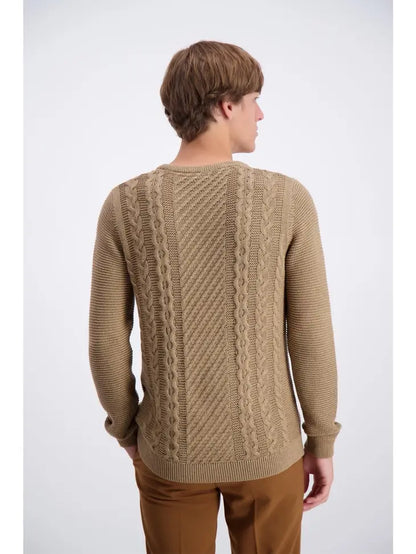 Camel Cable Knit Sweater