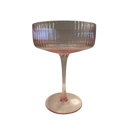 Vintage Ribbed Coupe Glass