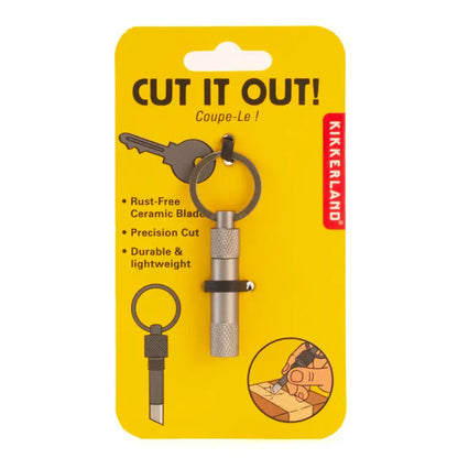 "Cut It Out" Ceramic Knife Keychain